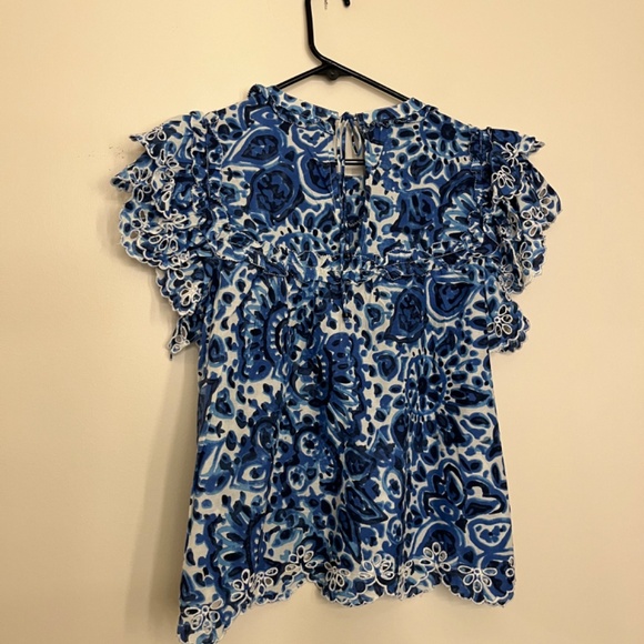 House of Harlow Ruffle Blouse size M - Picture 2 of 8